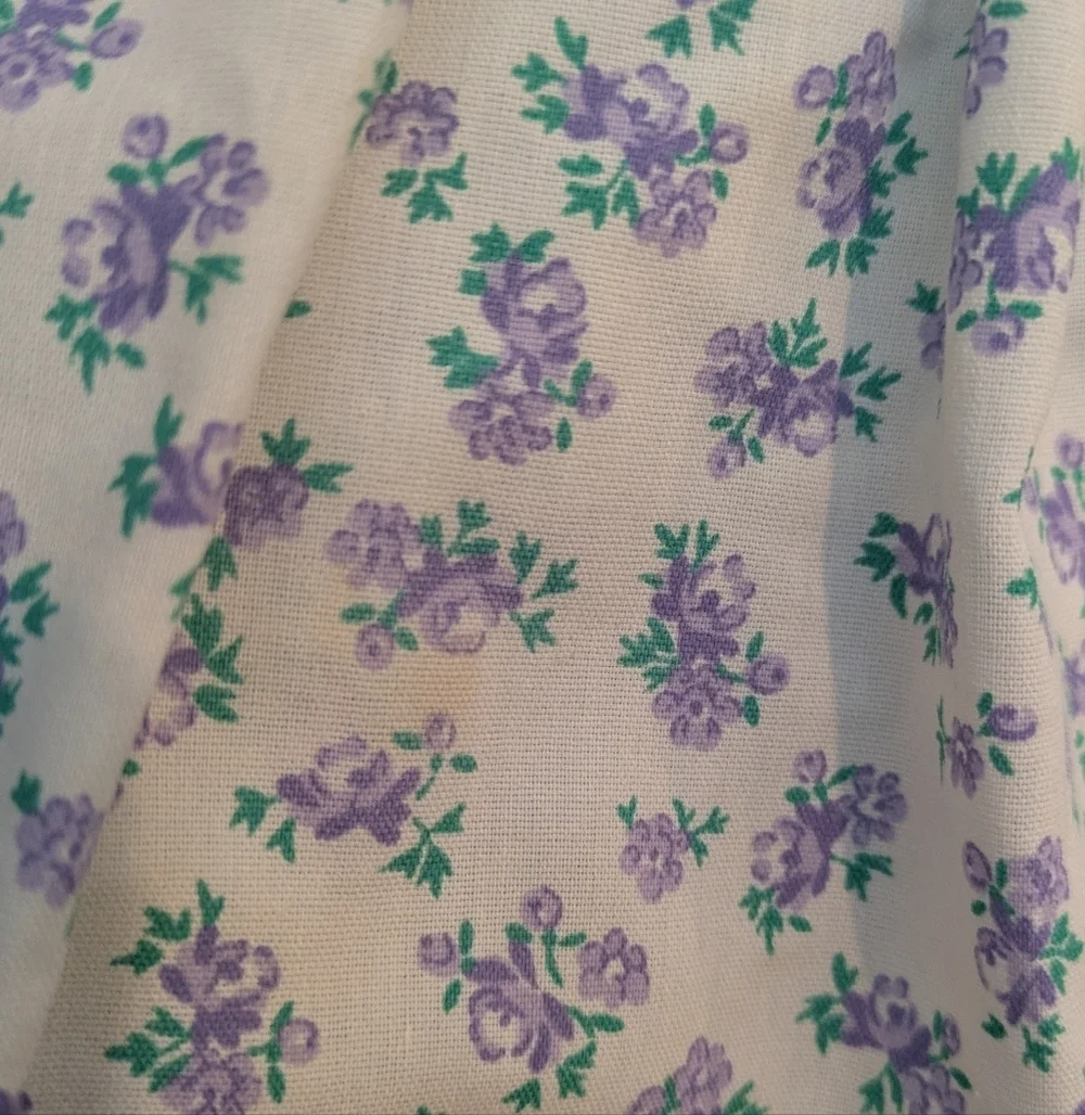 Vintage Little Miracles Dress Bloomer Lace Floral Flower Print Set 3-6m